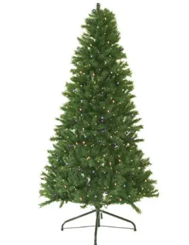 10' Pre-Lit Canadian Pine Artificial Christmas Tree - Multi-Color Lights