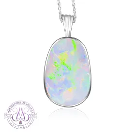 18kt White Gold Semi Black Opal 14.4ct pendant