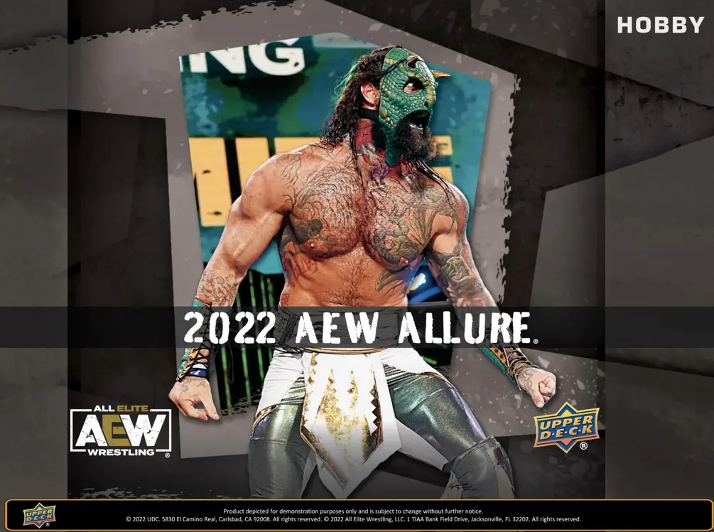 2022 Upper Deck AEW Allure Wrestling Hobby Box 8 Packs per Box, 8 Cards per Pack