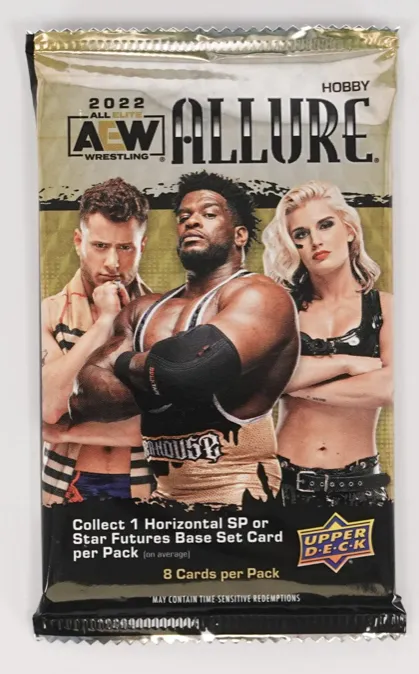 2022 Upper Deck AEW Allure Wrestling Hobby Box 8 Packs per Box, 8 Cards per Pack