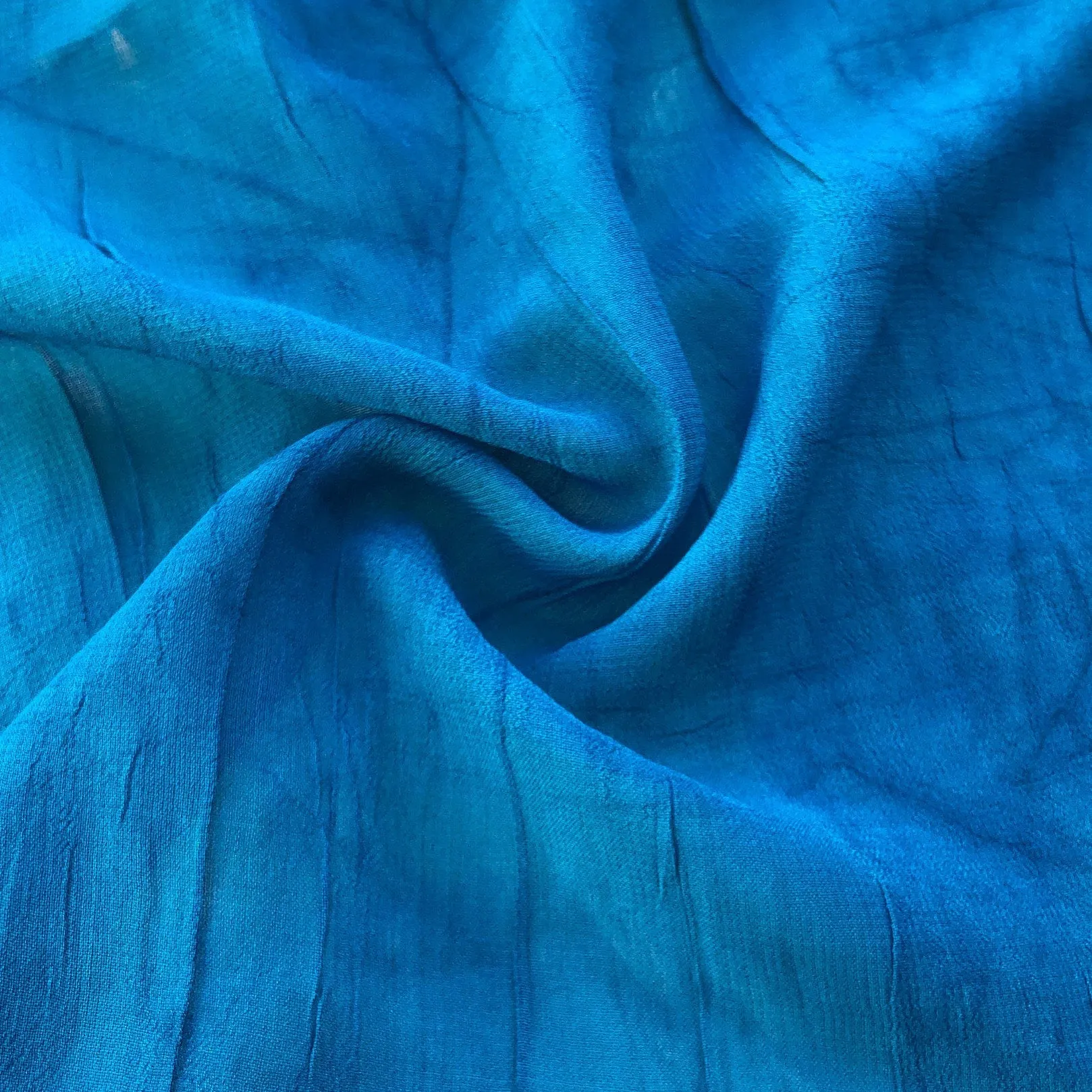 46" Ocean Blue 100% Tencel Lyocell Cupro Georgette 4.5 OZ Light Woven Fabric By the Yard