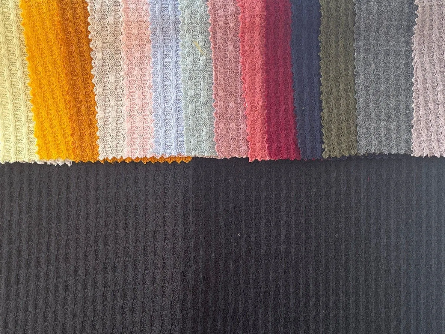 58" Rayon Polyester Poly 200 GSM Spandex with Stretch Waffle Knit Fabric By the Yard