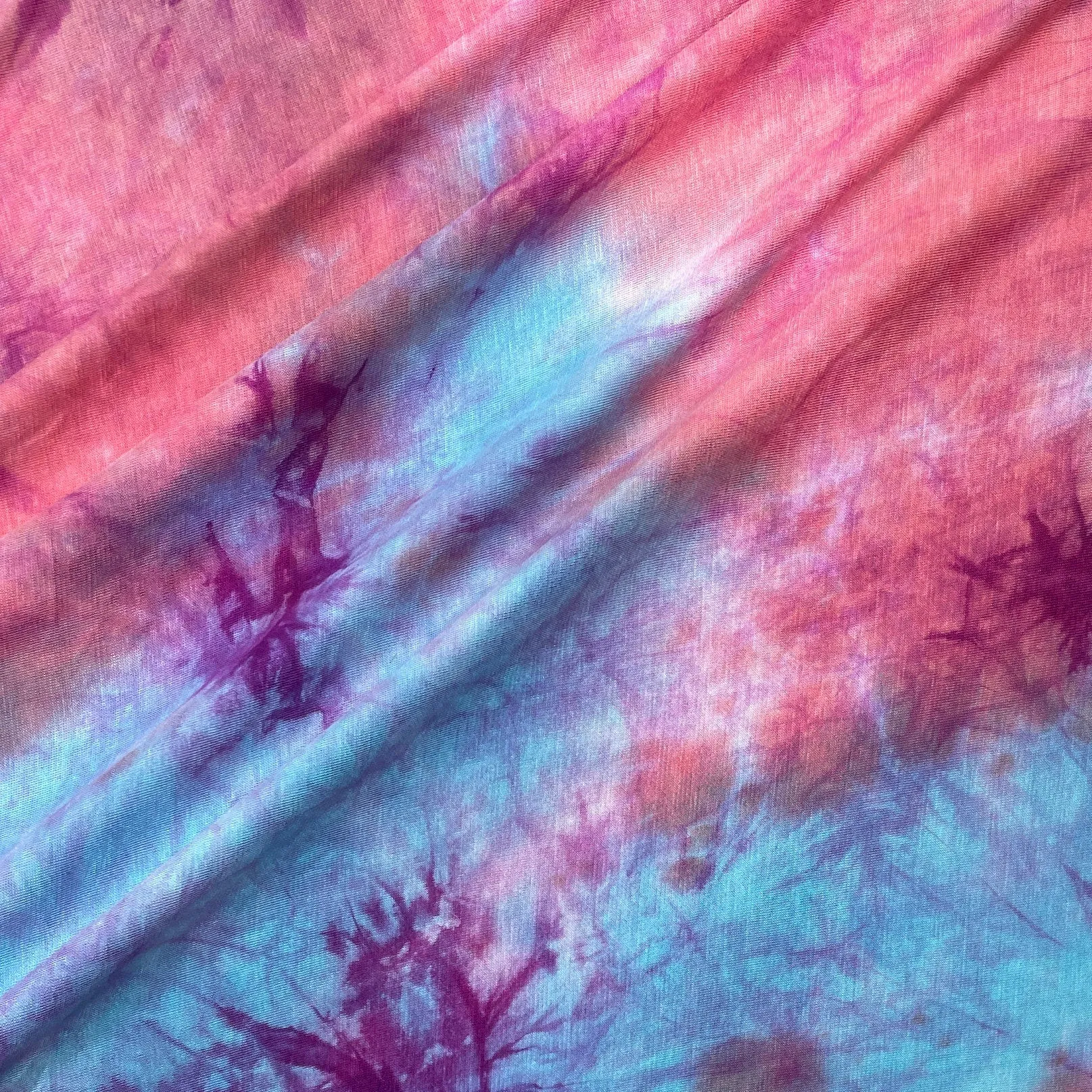 60” Bamboo 4-Way Stretch with Spandex Tie Dye Tie Dyed Apparel Jersey Knit Fabric By the Yard