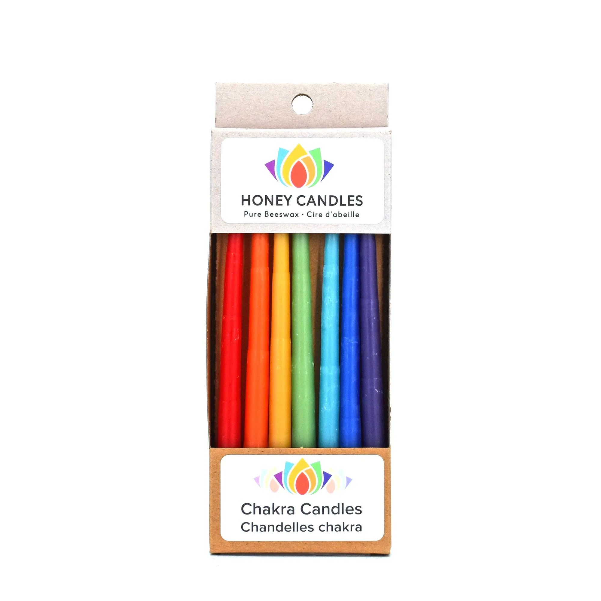 7 Pack of Beeswax Chakra Candlesticks