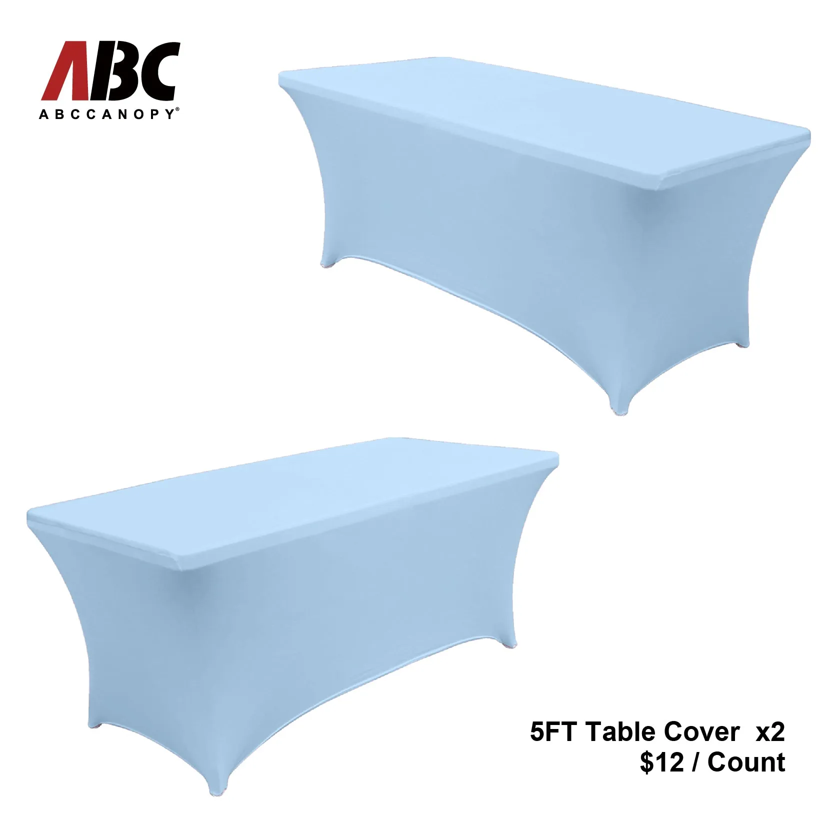 ABCCANOPY Spandex Tablecloths for Home Rectangular Table (Full encirclement)