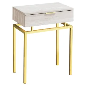 Accent Table in Beige/Gold - M3463