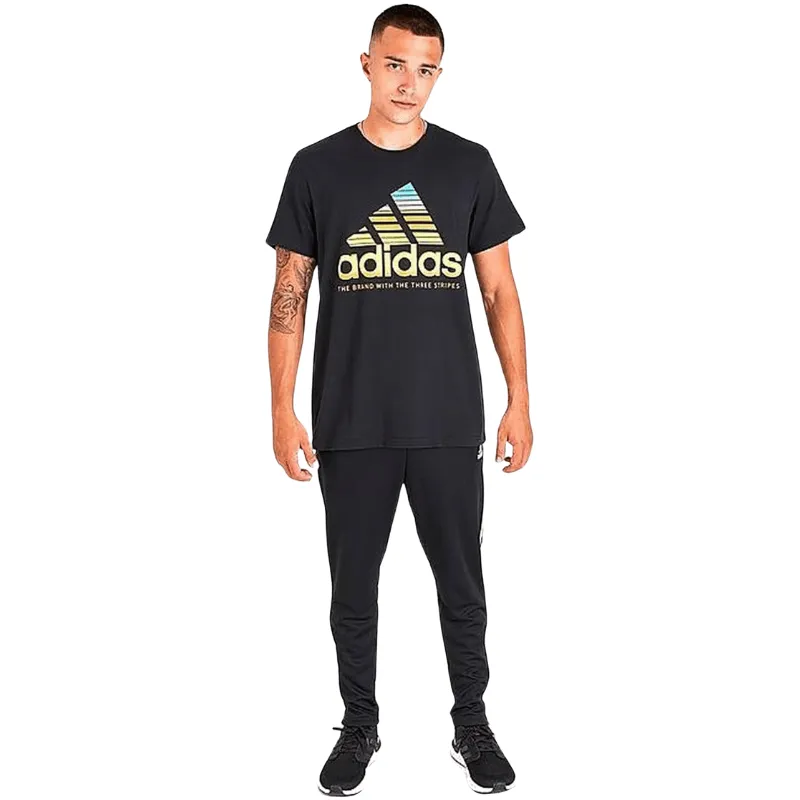 Adidas Mens Black Gradient Graphic T-Shirt