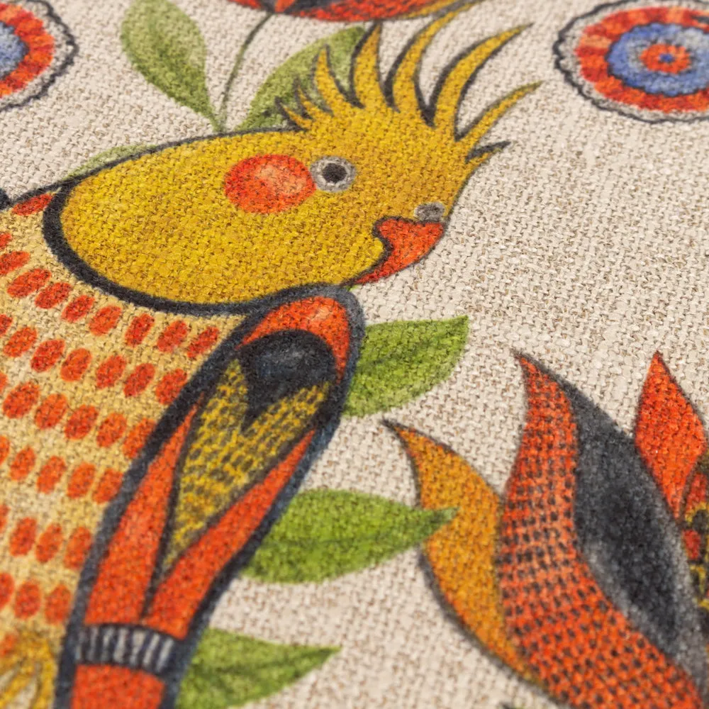 Akamba Cockatiels Cushion Orange