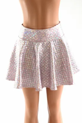 Baby Pink Mermaid Scale Rave Skirt