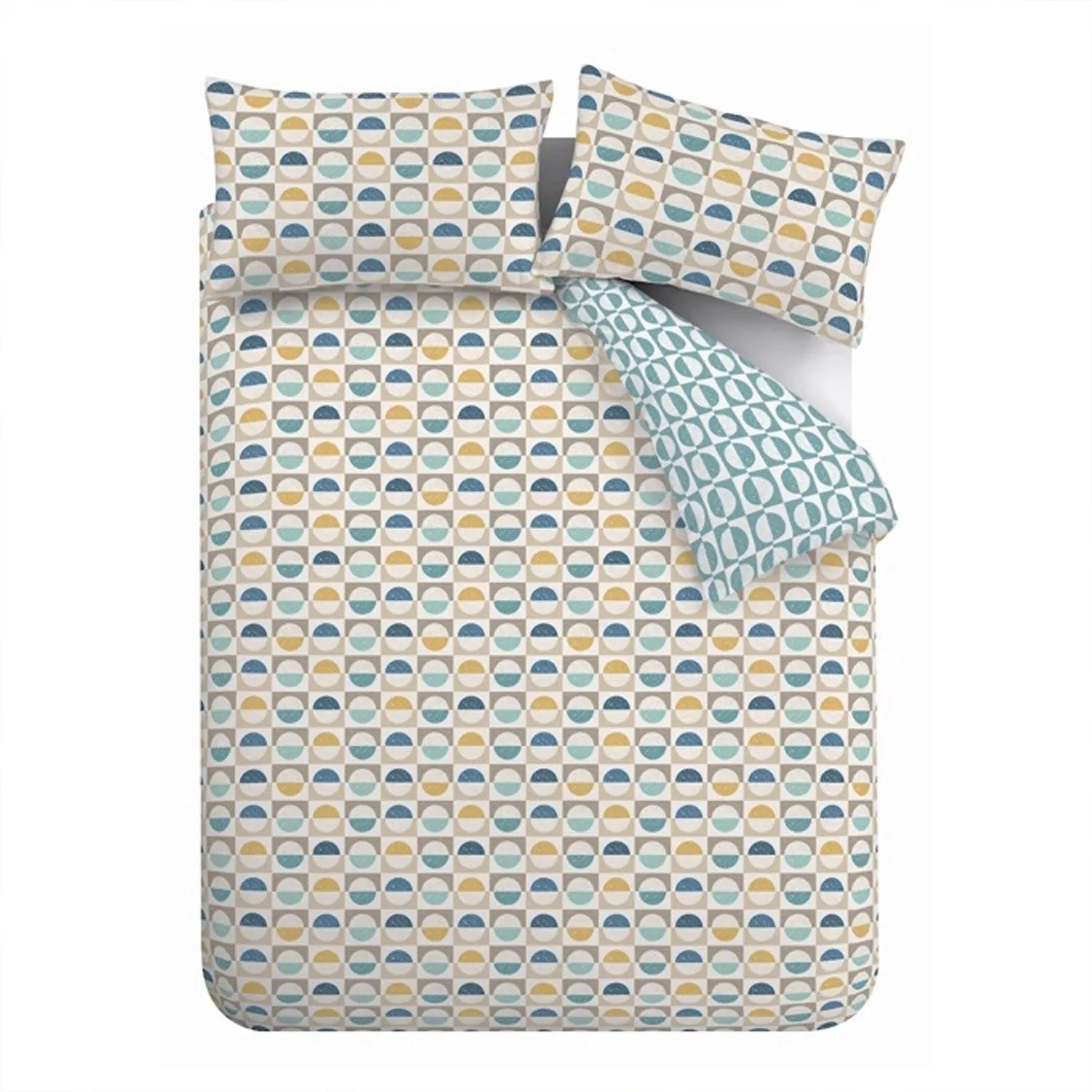 Bianca Hans Blue Retro Spot 200TC Cotton Duvet Cover Set