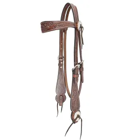 Billy Cook 3/4" Sheridan Tooled Medium Oil Browband Headstall