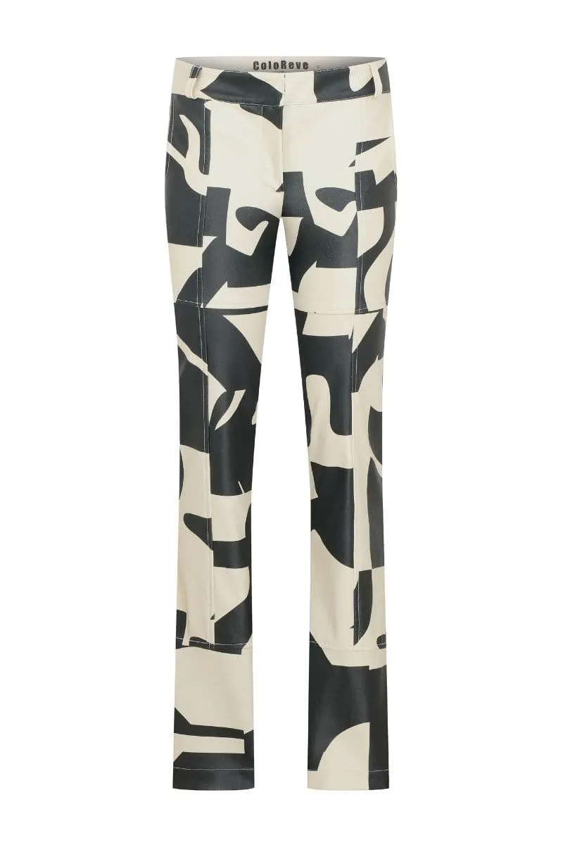 BLACK AND BEIGE BERO PANTS