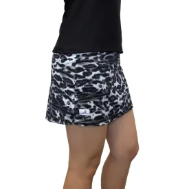 Black and White Leopard Print Athletic Slim Golf Skort