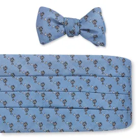 Blue Palmettos Cummerbund Set - CB4857