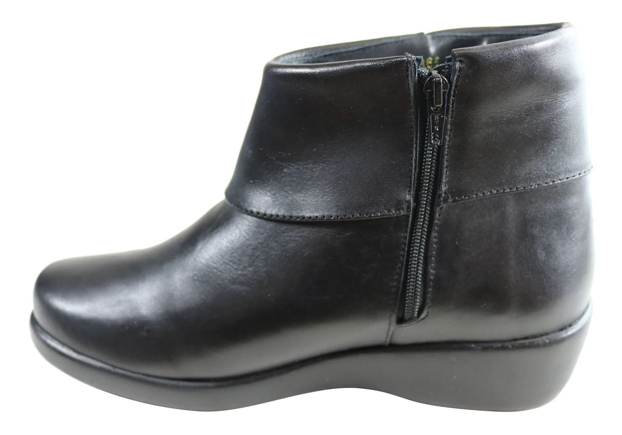 Comfortshoeco Tess Womens Leather Comfort Ankle Boots Made In Brazil