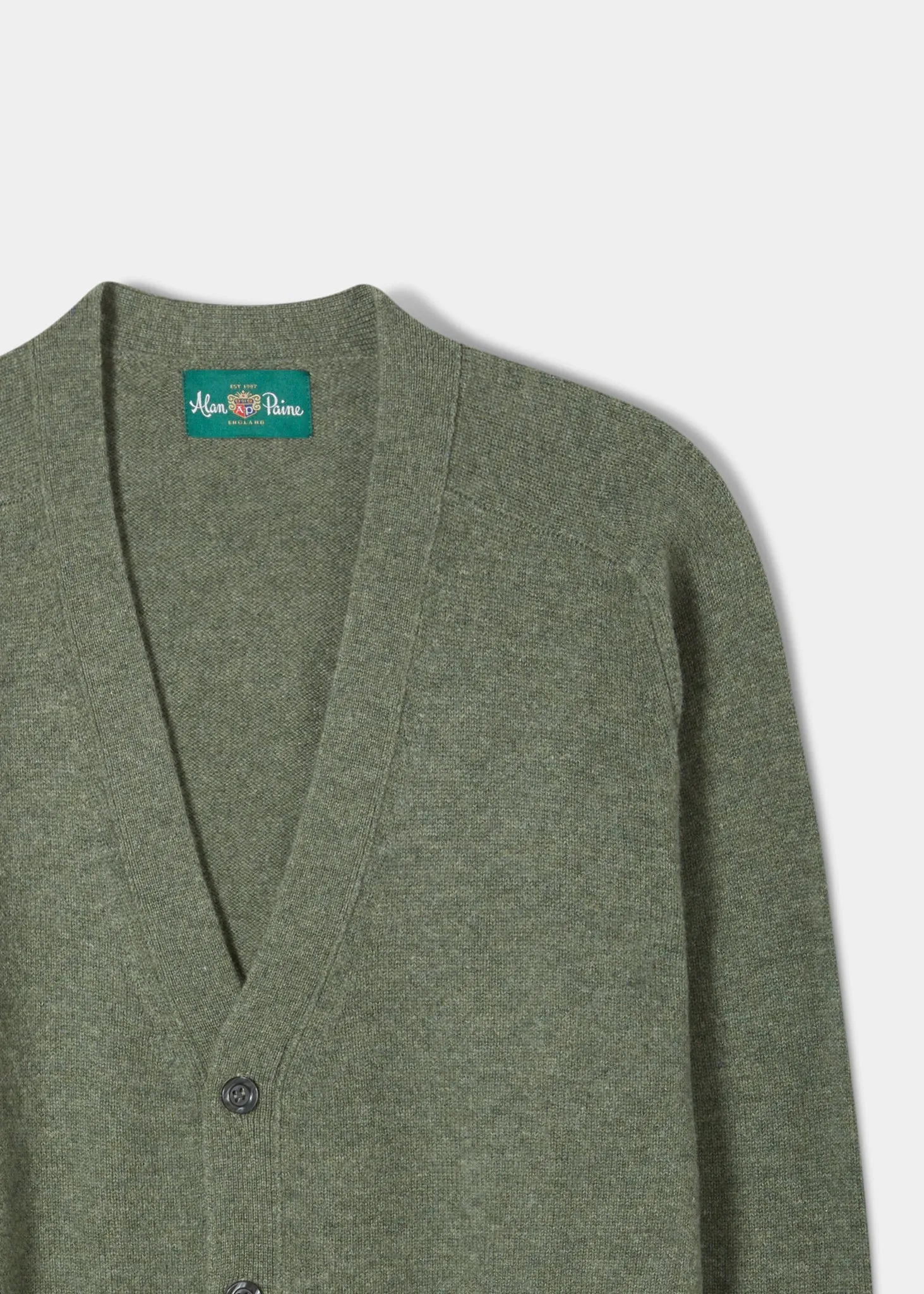 Cornwall Lambswool Cardigan in Landscape - Classic Fit