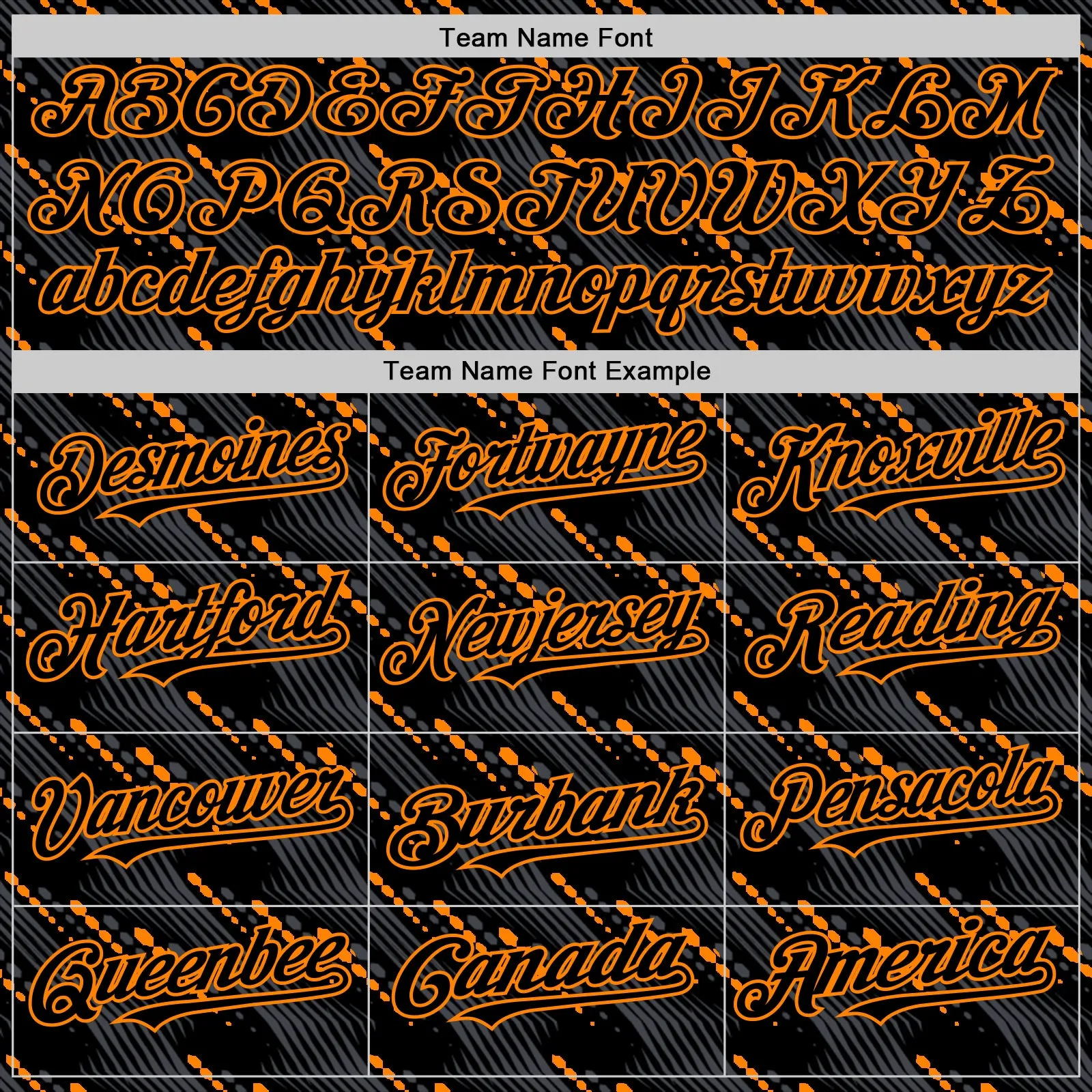 Custom Black Bay Orange 3D Pattern Design Slant Lines Authentic Baseball Jersey