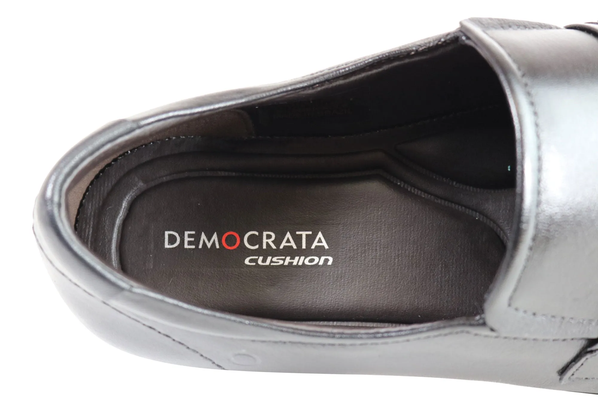 Democrata Theo Mens Leather Cushioned Dress Shoes Made In Brazil