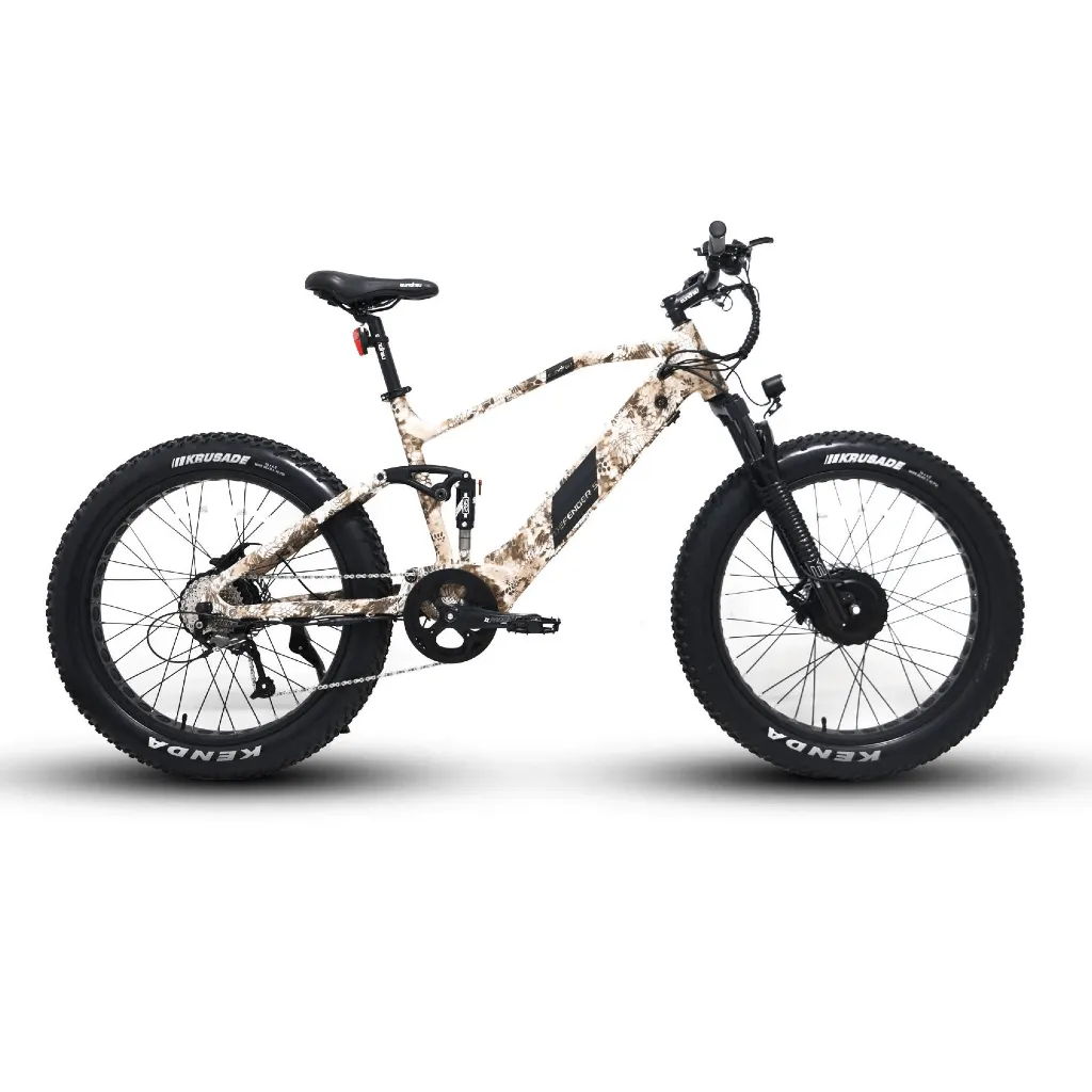 Eunorau Defender S 48V 1500W Dual Suspension Fat Tire Mountain Electric Bike