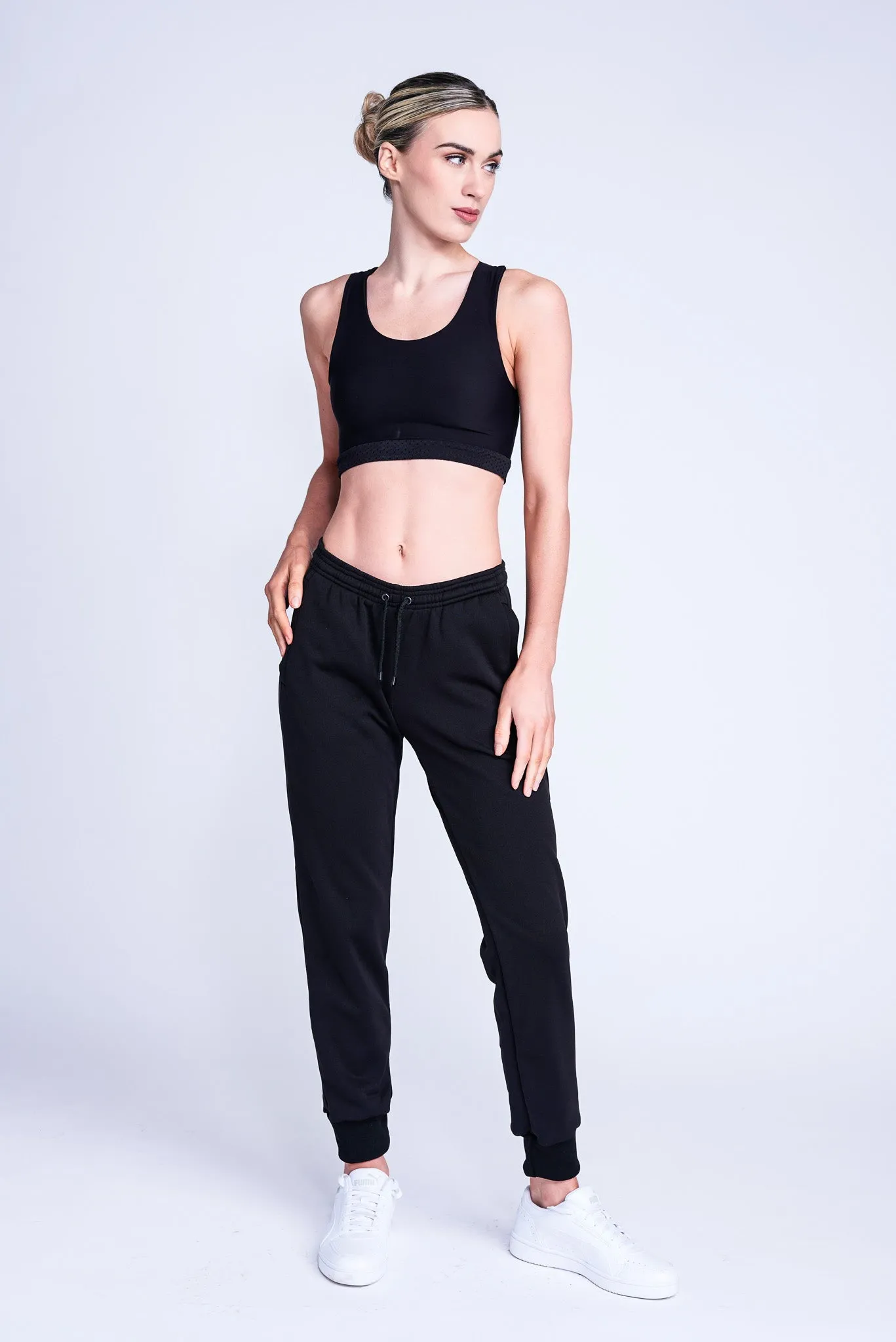 Fierce X Crop Top in Black