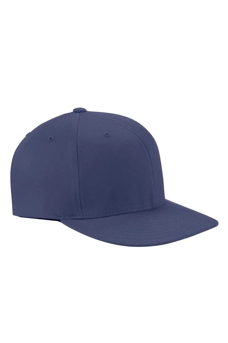 Flexfit 6297F: Adult Wooly Twill Pro Baseball On-Field Shape Cap with Flat Bill