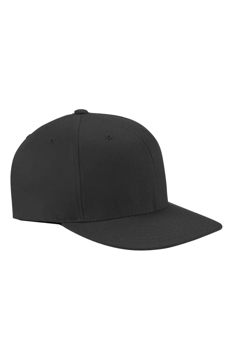 Flexfit 6297F: Adult Wooly Twill Pro Baseball On-Field Shape Cap with Flat Bill