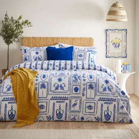 Frieze Abstract Duvet Cover Set Blue