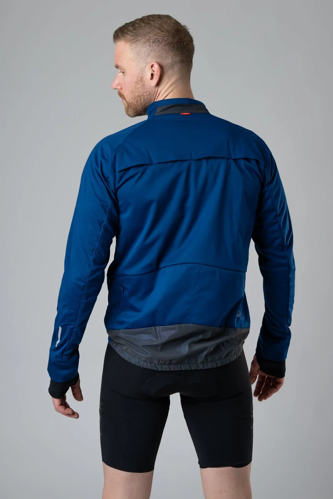 Gotlandsleden Tour Men's Blue Merino Softshell Cycling Jacket