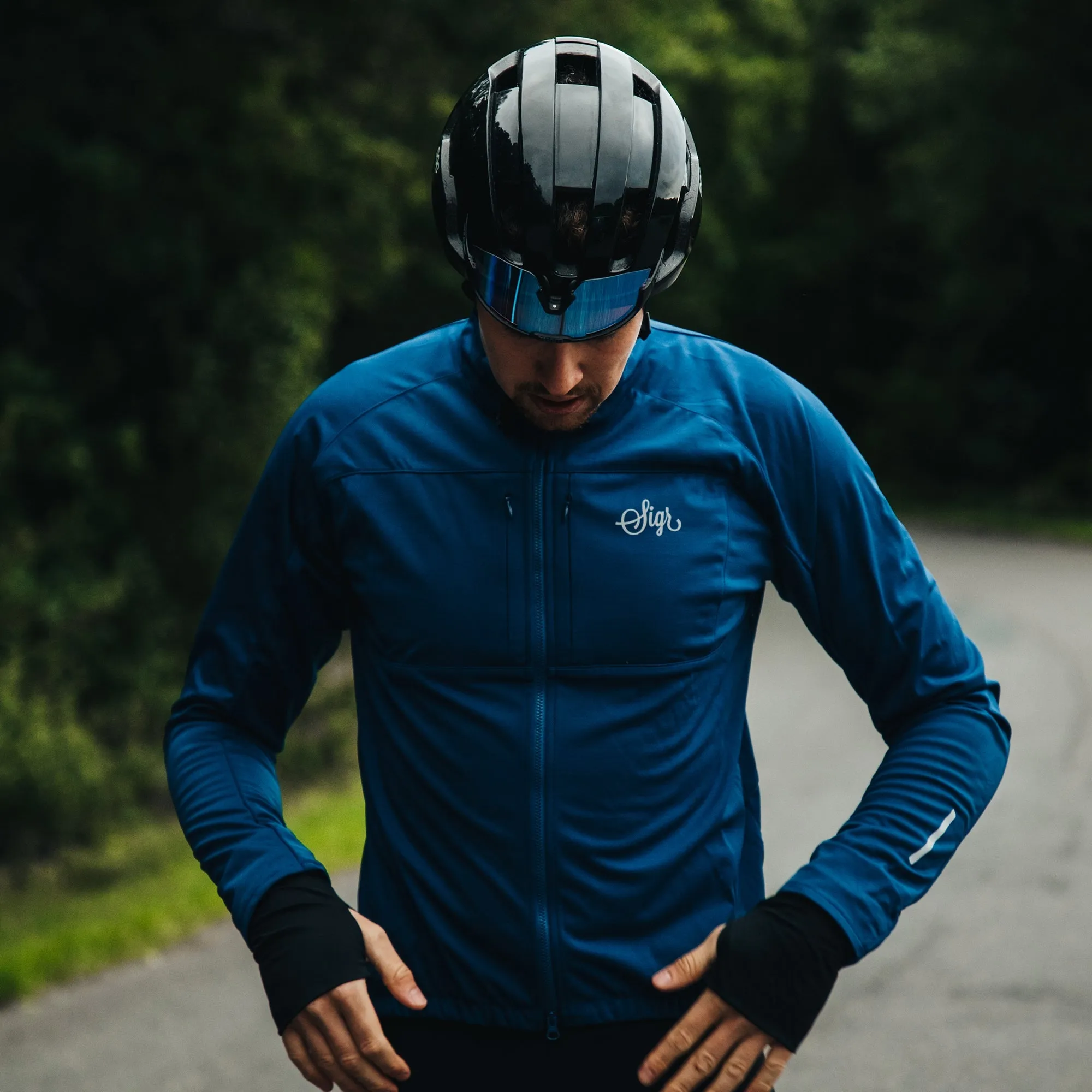 Gotlandsleden Tour Men's Blue Merino Softshell Cycling Jacket