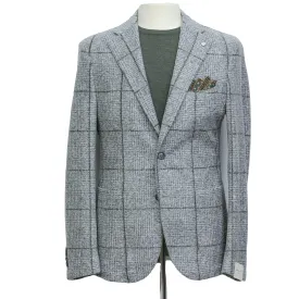 Gray Check Cotton-Wool Unconstructed Contemporary Sport Jacket - L.B.M. 1911