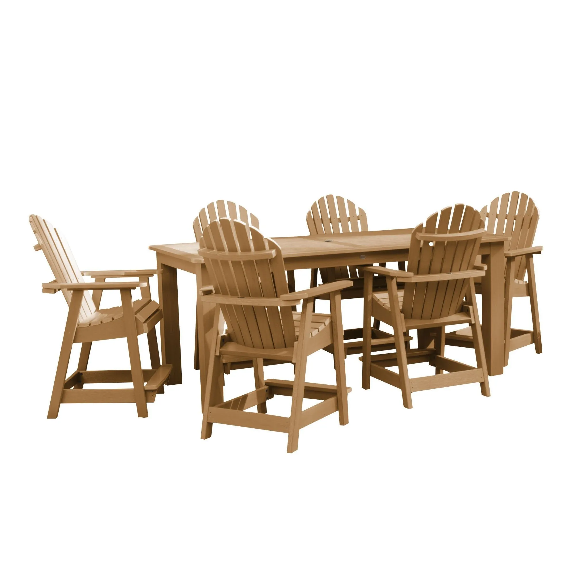 Hamilton 7pc Outdoor Dining Set 42in x 84in - Counter Height