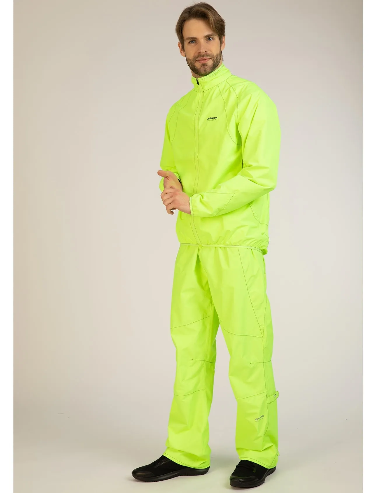 Herren Regenhose / Fahrradhose Lang Comfort Line Neon Setprodukt