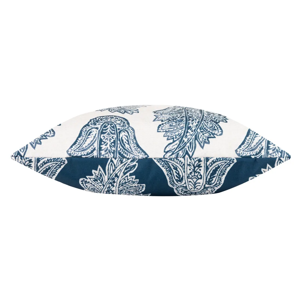 Kalindi Paisley Outdoor Cushion Navy