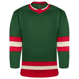 Kobe K3GLI Forest Green/Red/Wheat Premium League Hockey Jersey