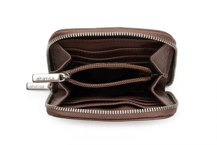 'Lauretta' women's wallet by Ahimsa - cognac