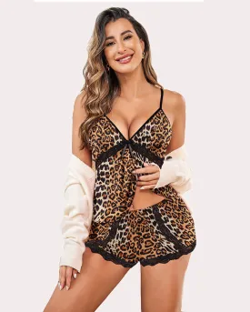 Leopard Pajamas Modal Cami Sleep Set