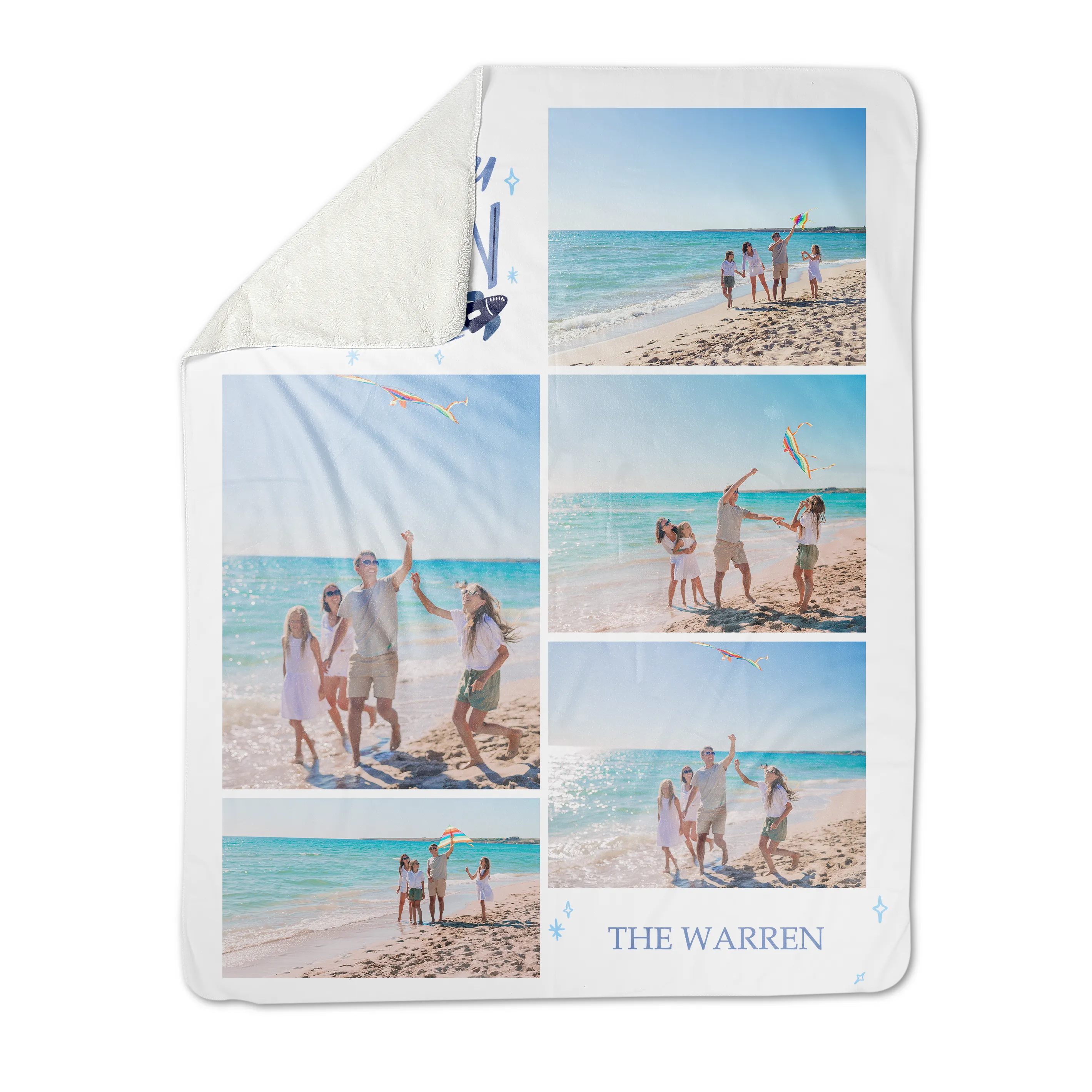 Love You To The Moon Premium Fleece Photo Blanket