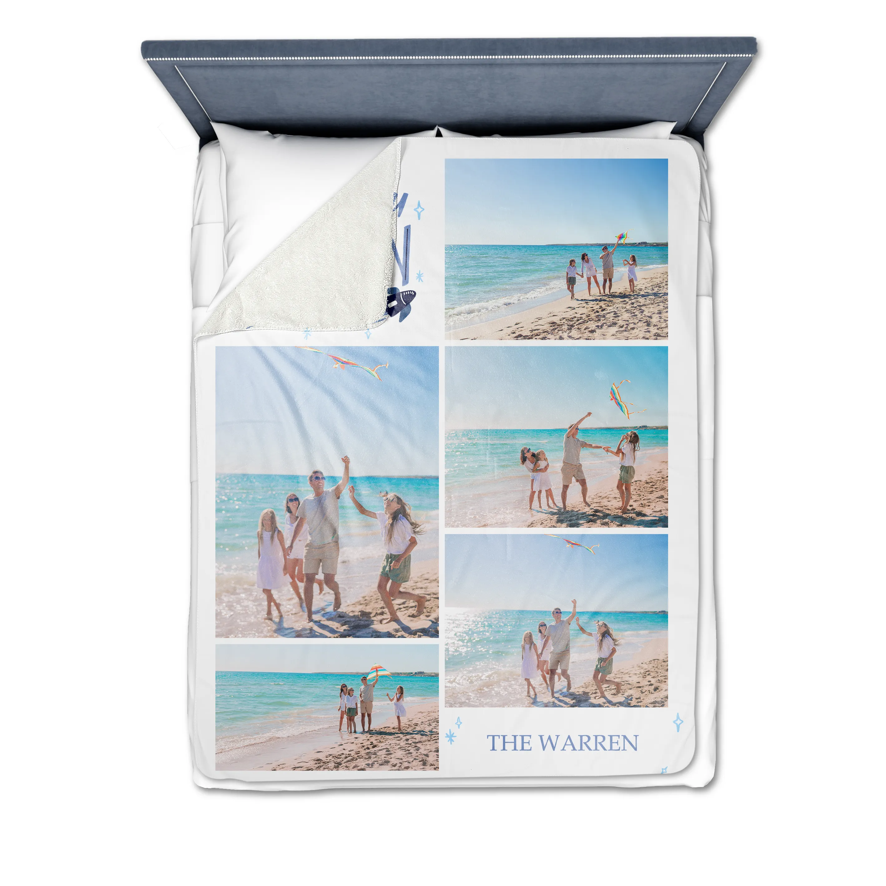 Love You To The Moon Premium Fleece Photo Blanket