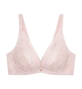 MALLOW EMBROIDERY NON-WIRED PUSH UP DEEP V BRA