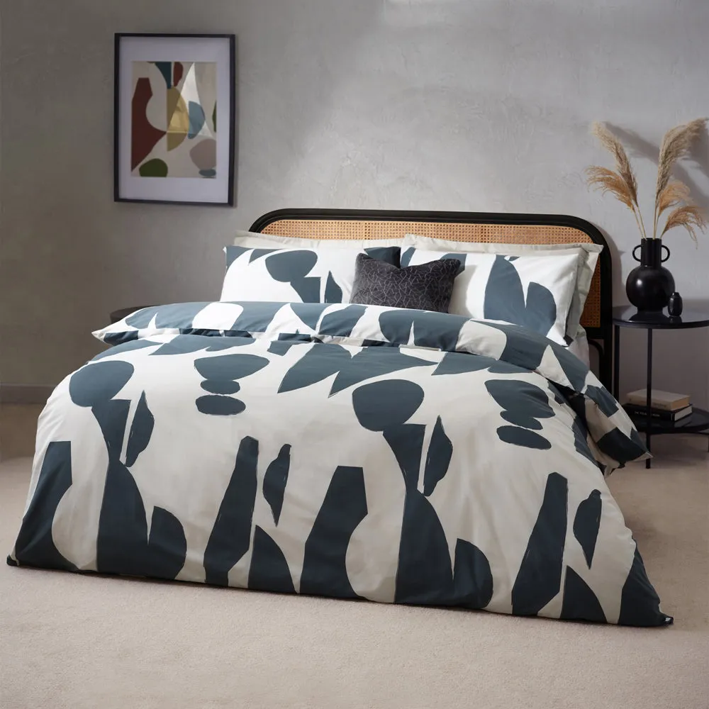 Meta Abstract Cotton Rich Duvet Cover Set Dusk