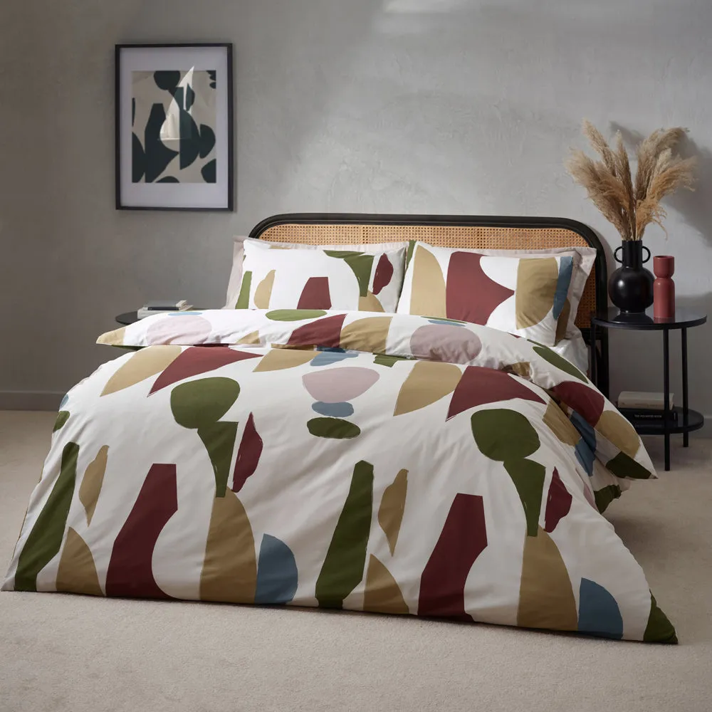 Meta Abstract Cotton Rich Duvet Cover Set Multicolour