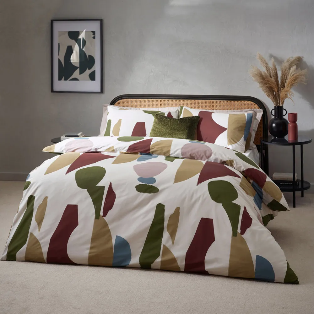 Meta Abstract Cotton Rich Duvet Cover Set Multicolour