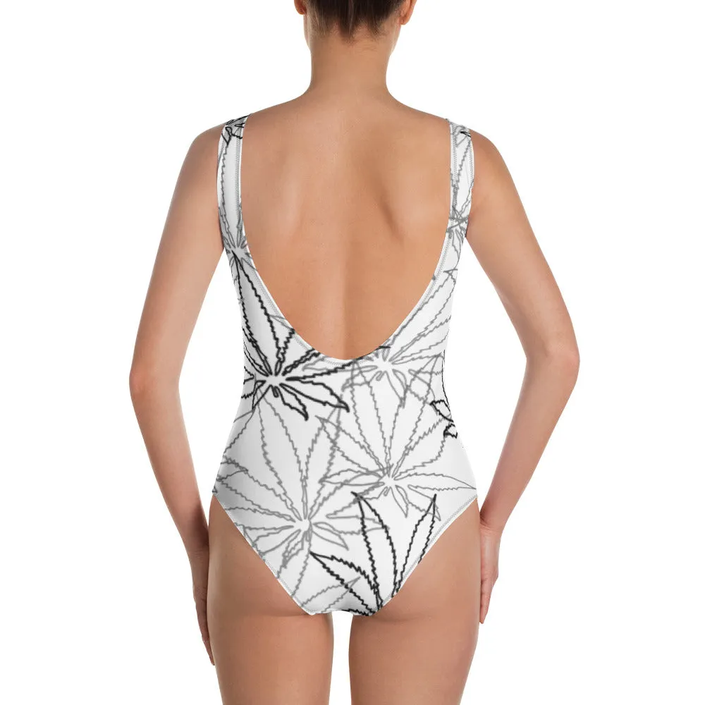 One-Piece Hollow Leaf E4SO Swimsuit