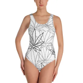 One-Piece Hollow Leaf E4SO Swimsuit