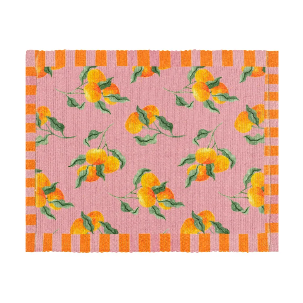 Oranges Set of 4 Indoor/Outdoor Placemats Pink