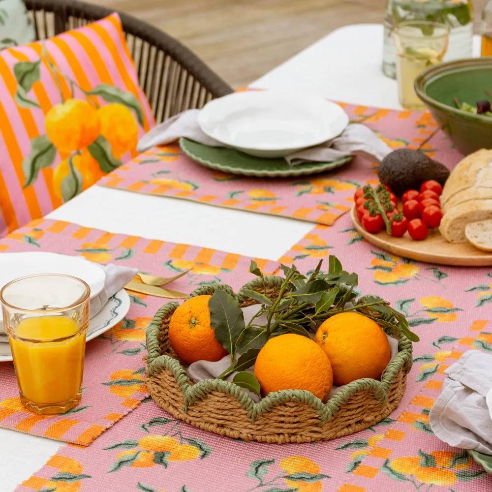 Oranges Set of 4 Indoor/Outdoor Placemats Pink