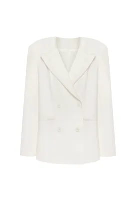 Panache white single-breasted blazer, Xo Xo