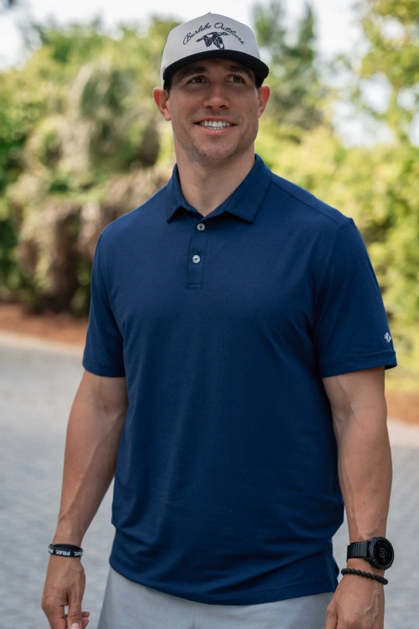 Performance Polo - Heather Navy