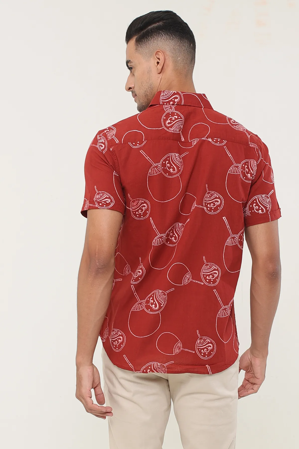 Red Rings cotton shirt half sleeves | Style Matters