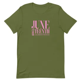 Short-Sleeve Unisex T-Shirt - Pink & Green Celebrate Freedom